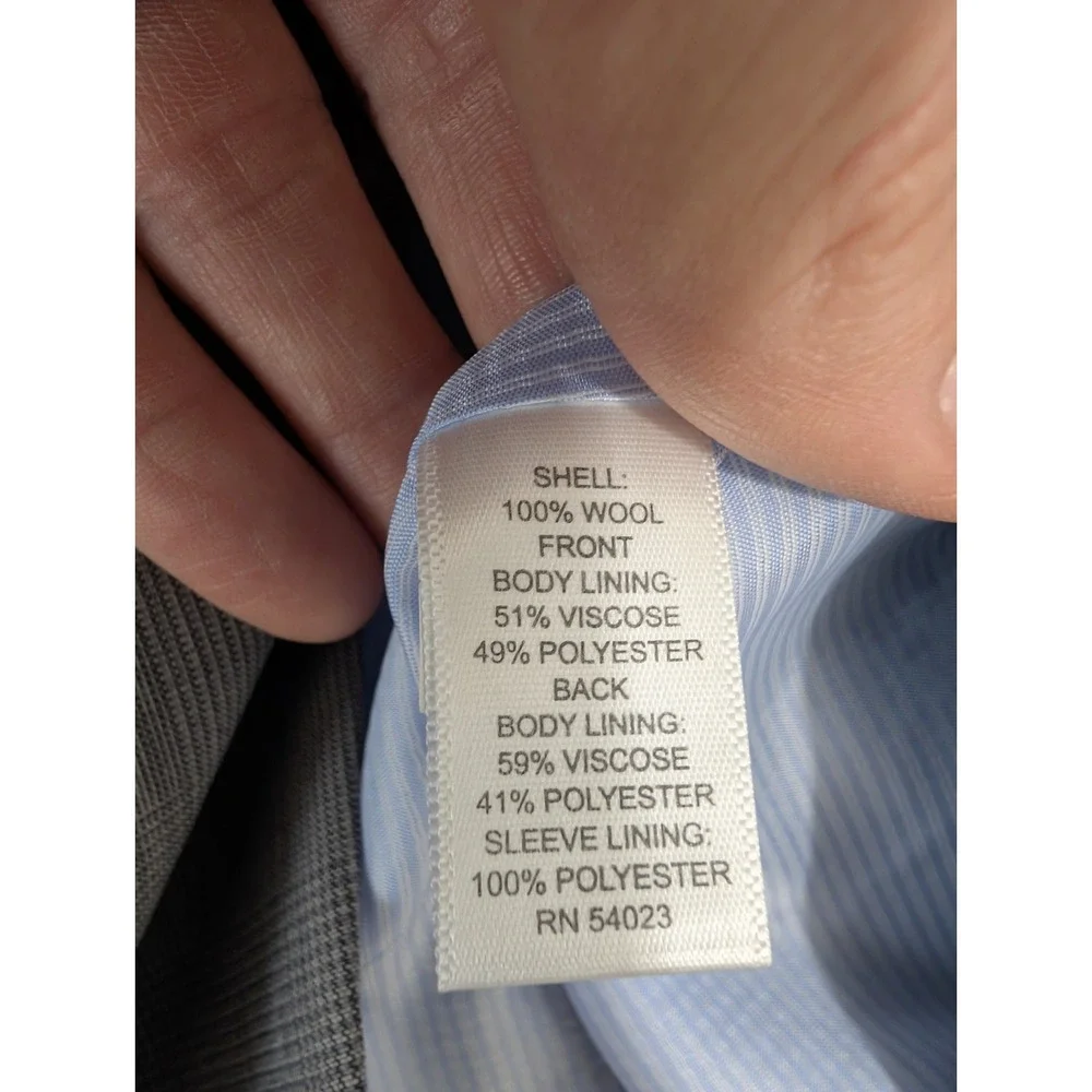 Banana Republic Blazer Mens 44L Coat tailored fit Jacket Glen Check Plaid Wool‎
